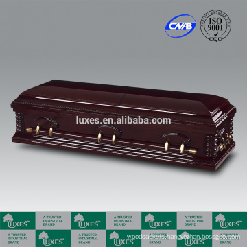 LUXES American Style Cherry Wooden Casket Cremation Caskets For Sale